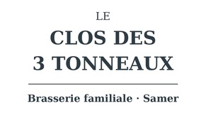 Logo du Clos des 3 Tonneaux, brasserie familiale à Samer