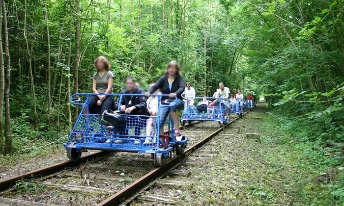 Rando-rail sur une ancienne voie ferrée
